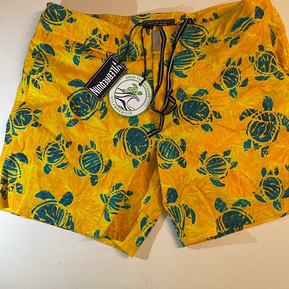 Vilebrequin yellow/orange green turtles. Size L men’s. - Picture 2 of 2